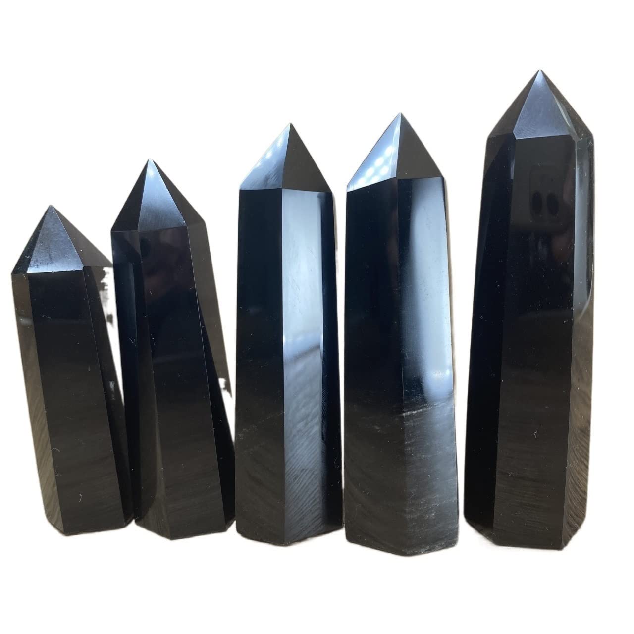 Pointe d'obsidienne noire naturelle de 9cm pour créer un coin zen au salon