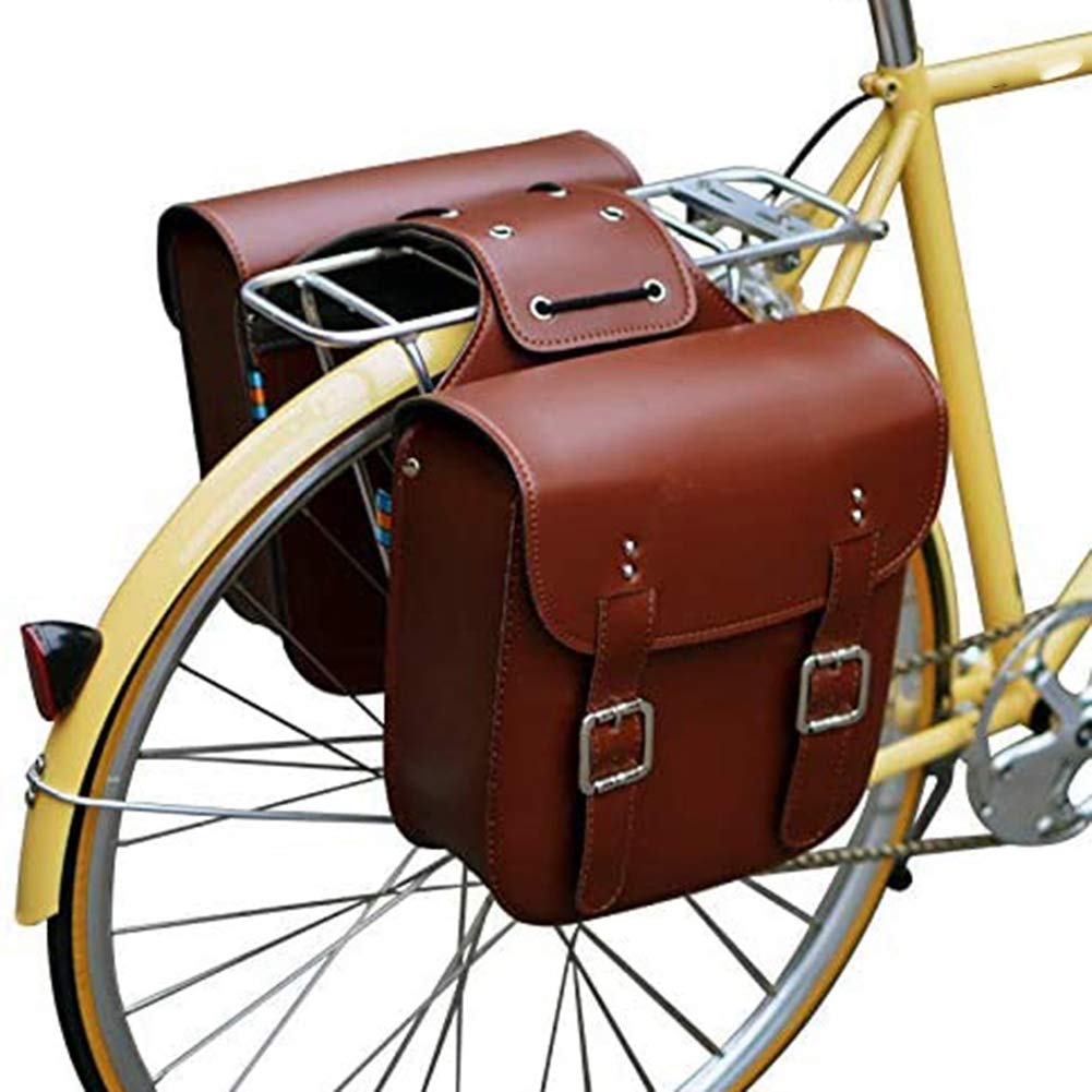 Torba retro na bagażnik rowerowy, tylny bagażnik rowerowy, torby rowerowe, solidna sztyca tylnego siodełka na akcesoria do bagażników rowerowych retro, czarny