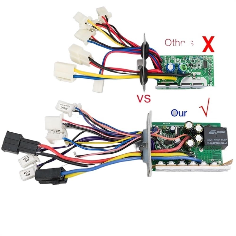 Regulador Patinete Electrico Controlador de CC de Motor Cepillado eléctrico 24V 36V 48V 250W-800W, Controlador de Velocidad for Bicicleta eléctrica Scooter E-Bike Accesorios Controlador del Motor
