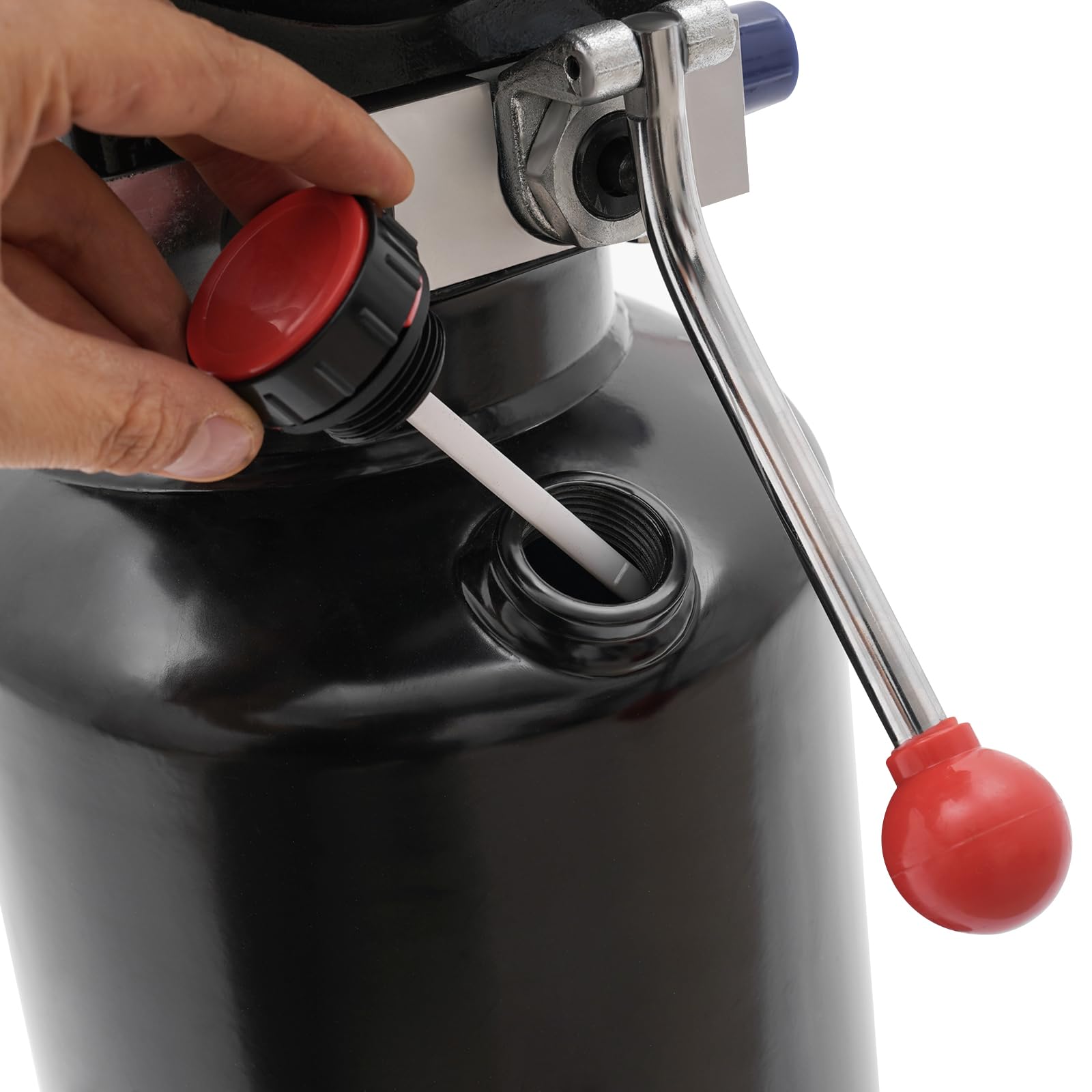 Pompa idraulica, 220 V, unità idraulica ad azione semplice, con serbatoio da 10 l, pompa manuale idraulica elettrica in acciaio, per ascensori, carrelli elevatori e accessori per auto