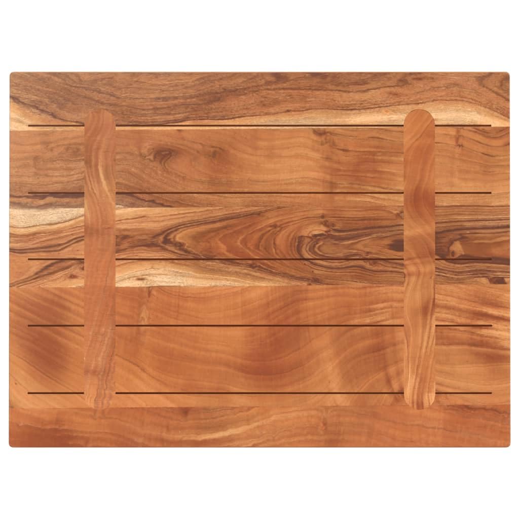 vidaXL Piano Tavolo 70x50x2,5 cm Rettangolare Legno Massello Acacia, Piano per Tavolo Rettangolare, Piano Tavolo in Legno, Piano per Tavolo da Pranzo