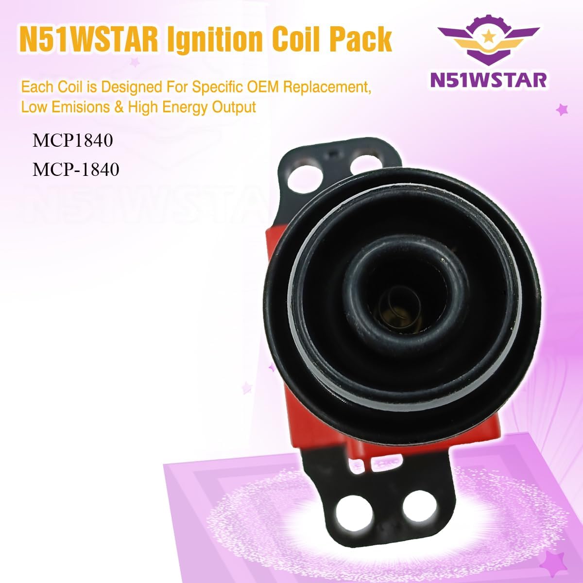 Performance 4 Bolts Ignition Coil Pack Set Of 1 Compatible With Nissan Stagea R34 Skyline GT-T CEDRIC GLORIA ENY34 LAUREL GC35 RB25DET RB25DE RB20DE Neo Neo 6 Replacement For MCP1840