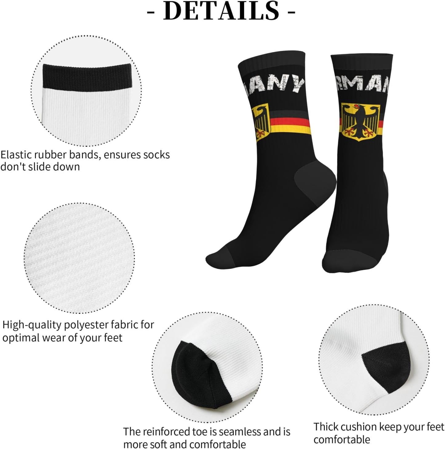 Cute Goldendoodle Unisex Funny Novelty Socks, Funky Crazy Cool Crew Dress Socks - Image 5