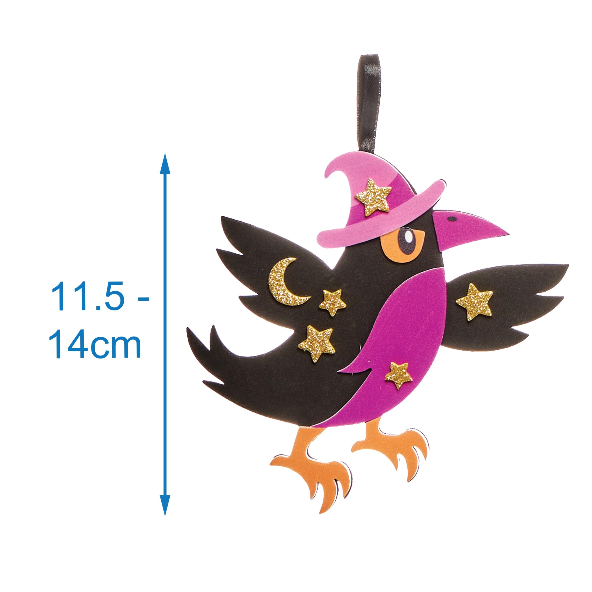 Baker Ross FN285 Spooky Crows Mix and Match Decoration Kits - Pack of 8, Halloween Arts and Crafts for Kids Halloween Decorations - Image 4