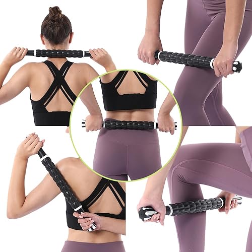 Miniatura 7 de Barra de rodillo muscular para atletas, masajeador de tejido profundo y masajeador de rodillo para alivio del dolor miofascial, terapia física de