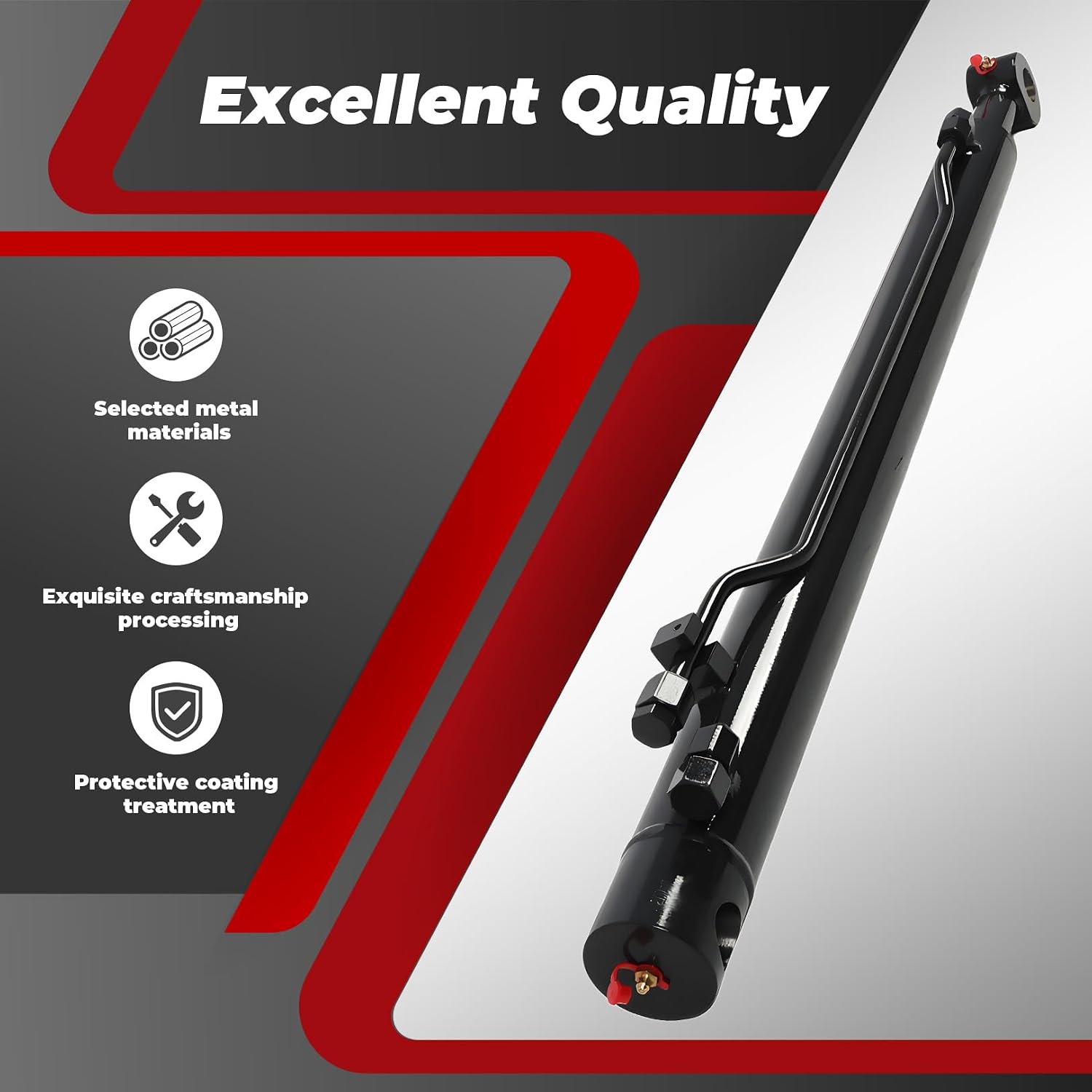 Nakkaa 6812504 Lift Arm Hydraulic Cylinder Compatible with Skid Steer Loaders 753 763 Mustrod 1003522009, 6589259