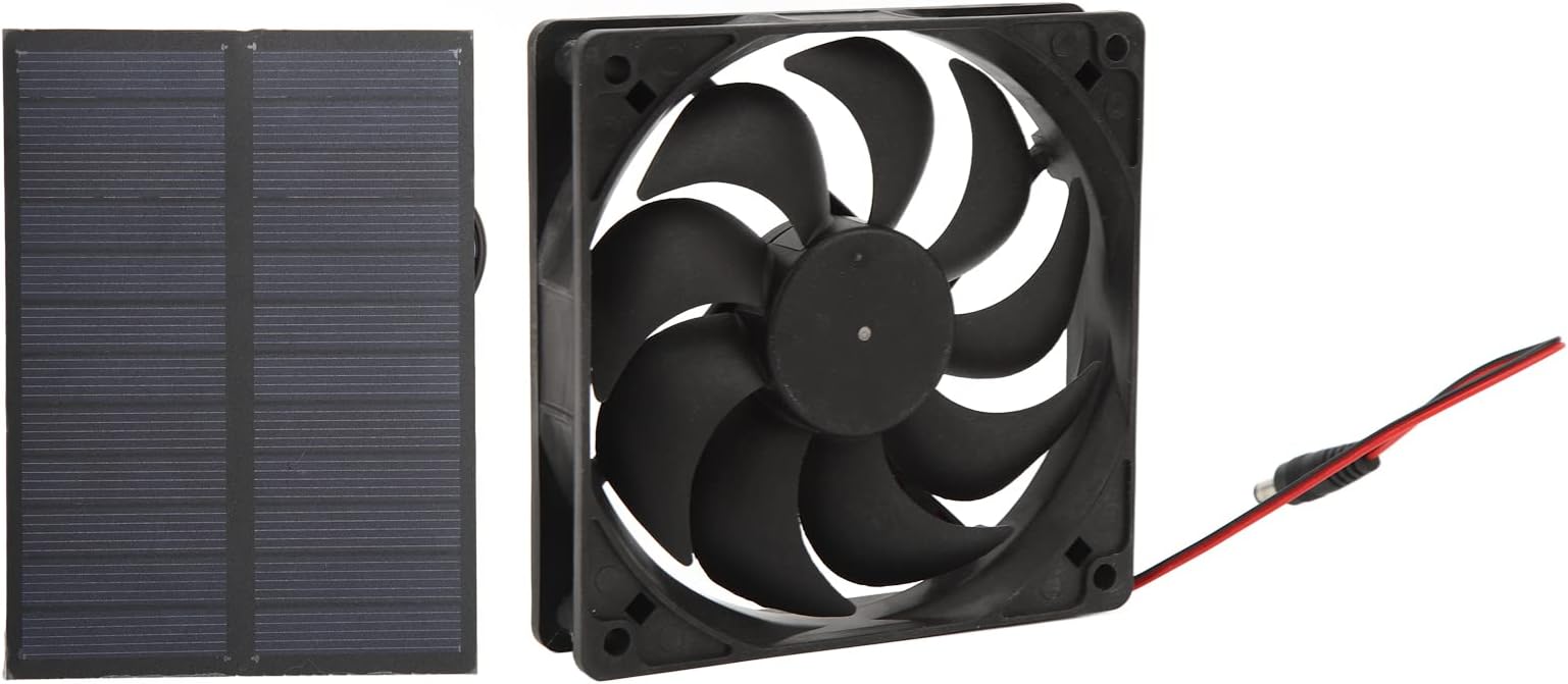 Outdoor Monocrystalline Silicon Solar Panel Fan Kit Efficiently Maintains Indoor Airflow for Caravans Campers 12V 3W
