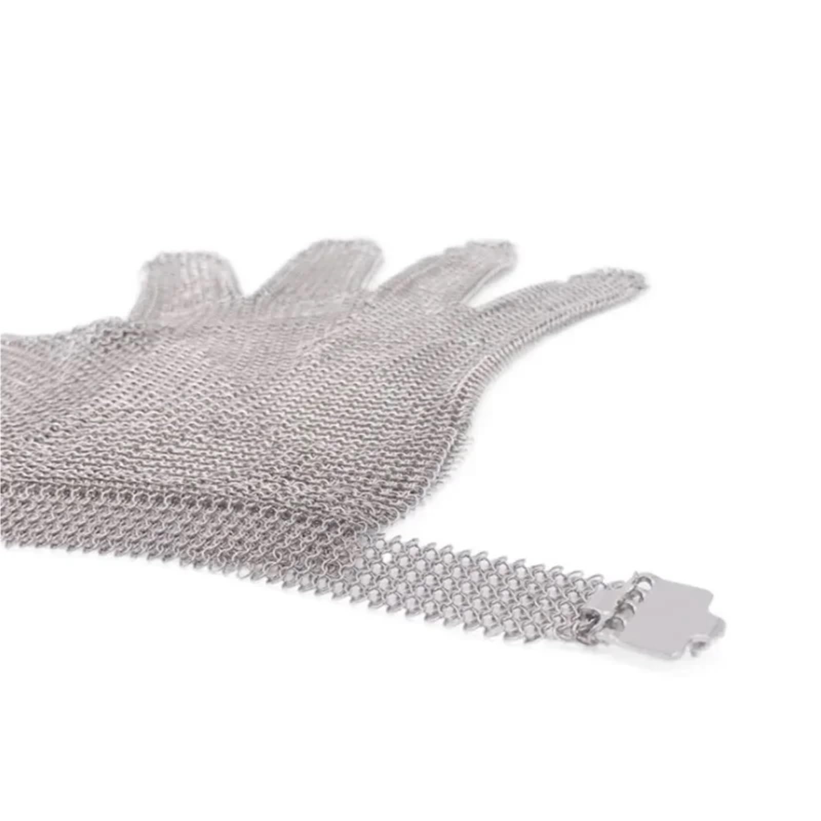 Guantes Anticortes, Guantes con anillo de acero inoxidable 316, resistentes a sierras eléctricas, maquinaria de sacrificio y alambre de acero. Guantes de protección laboral nuevos. | Medium