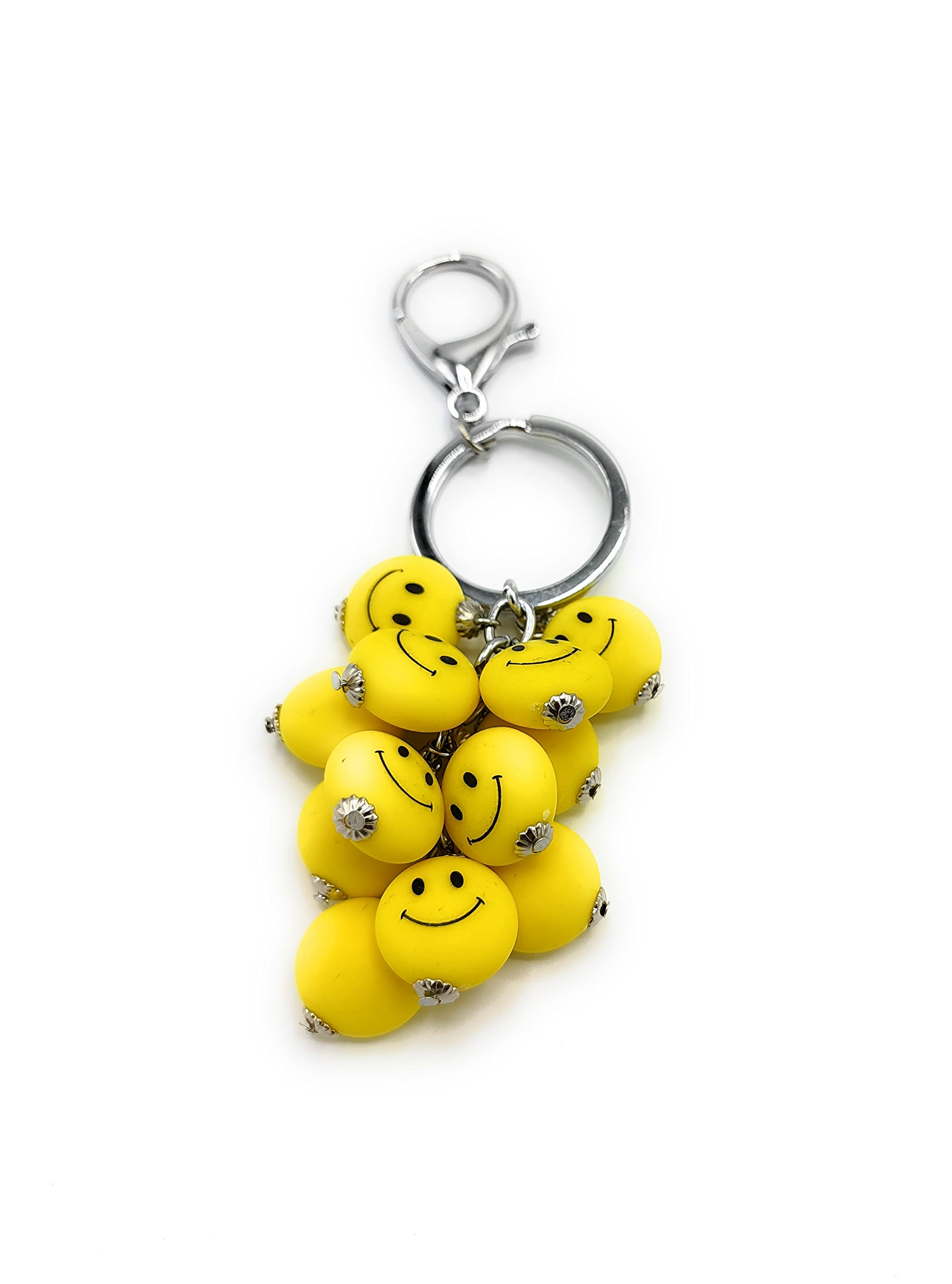 jdp novelty Antique Metal Smiley Keychain Yellow colour Gems Shape.Suitable to use as Bag Charm, Car Keychain, Bike Keychain | Best For Friend, Brother & Sister Gift.-picture-35