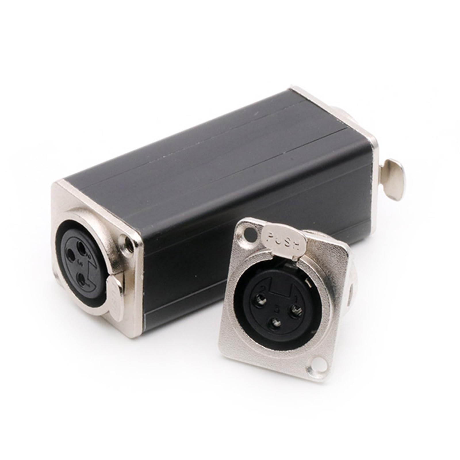 10 x 3-poliger XLR-Stecker, männlich auf männlich/weiblich auf weiblich/männlich auf weiblich, Chassis-Panelmontage, Steckdosen-Kupplung, Verlängerungsadapter (Metall-Buchse, F-01)