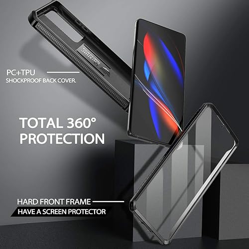 Vista 16 de Dexnor Funda para Samsung Galaxy S21 Ultra, [Protector de pantalla y soporte integrados] Protección de grado militar resistente a prueba de golpes