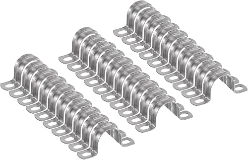 Miniatura 44 de HARFINGTON 5 abrazaderas de conducto de 4 1/4 pulgadas y 4.252 in, abrazadera de tubo M108 U, correa de tubo rígida de acero inoxidable, soporte