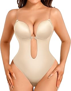 Shapewear Backless Bodysuit Strapless: Low-back Thong Body-shaper Invisible Women - Build in Bra Open-back Bodysuits