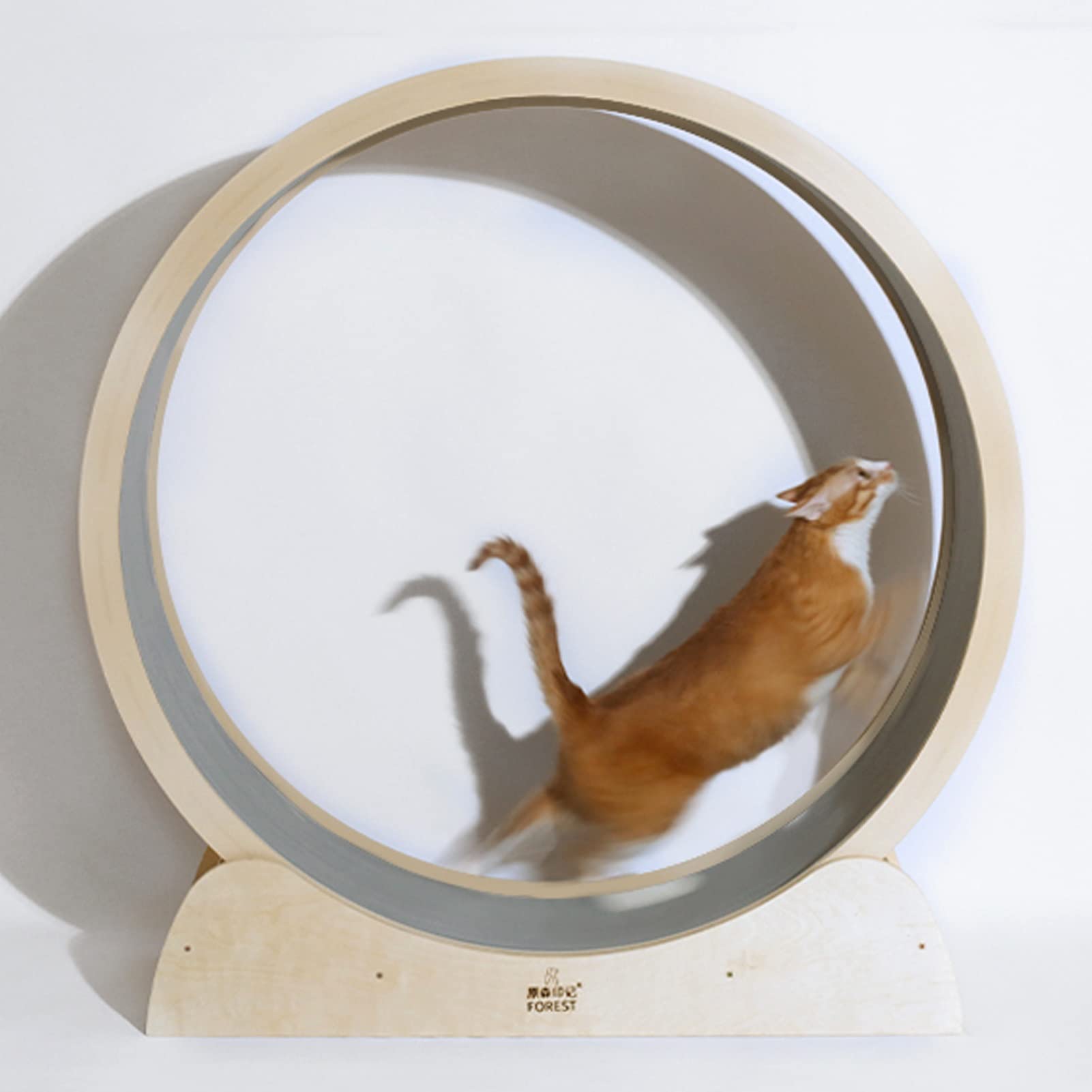 Rueda Gatos Rueda de Ardilla del Ejercicio de la Rueda del Gato de Madera, Rueda de Hámster para Gatos de Interior para Perder Peso, Juguete con Rueda para Correr para Gatos con Candado ( Size : 80cm/