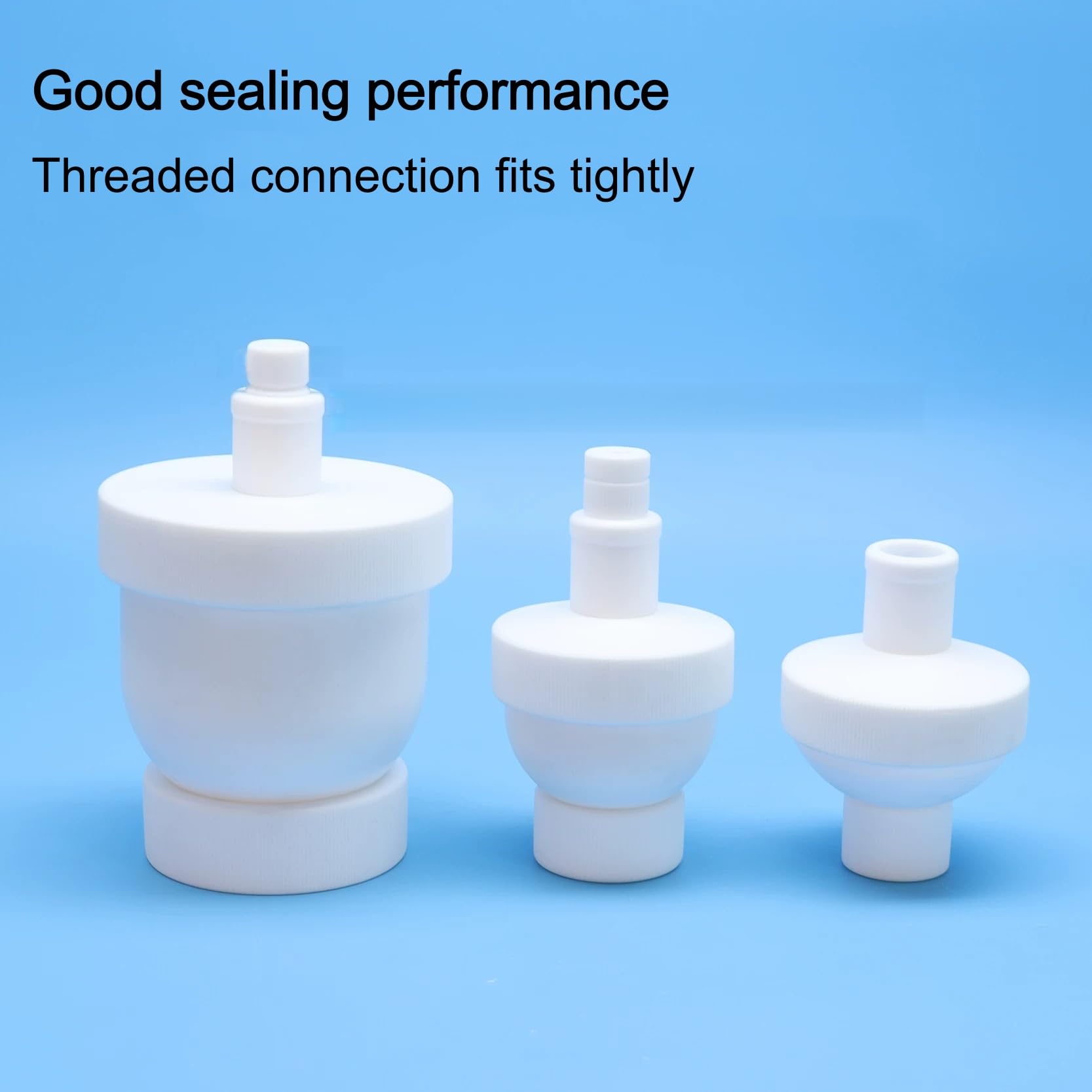 Recipiente de reacción de PTFE, matraz de fondo redondo de un solo cuello 24# Joint Lab | PTFE de alta pureza, resistente al ácido y al ácido, junta roscada, dispositivo desmontable.(Single-Neck 50ml)