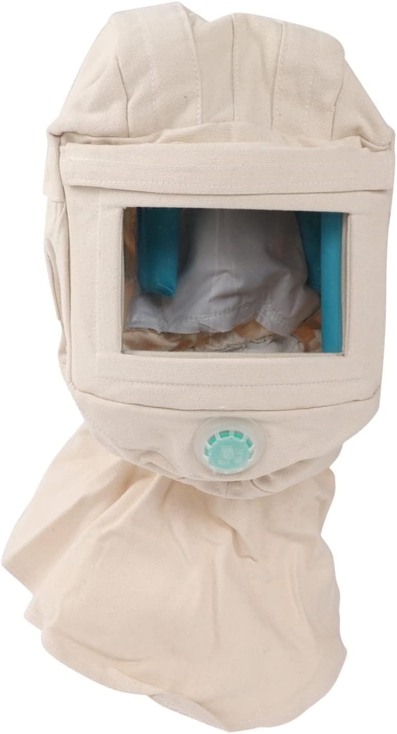 Sand Blasting Hood, Breathable Sand Blasting Shawl Helmet, Anti Wind Sandblasting Tool Protective Gear for Spraying Sanding Cutting