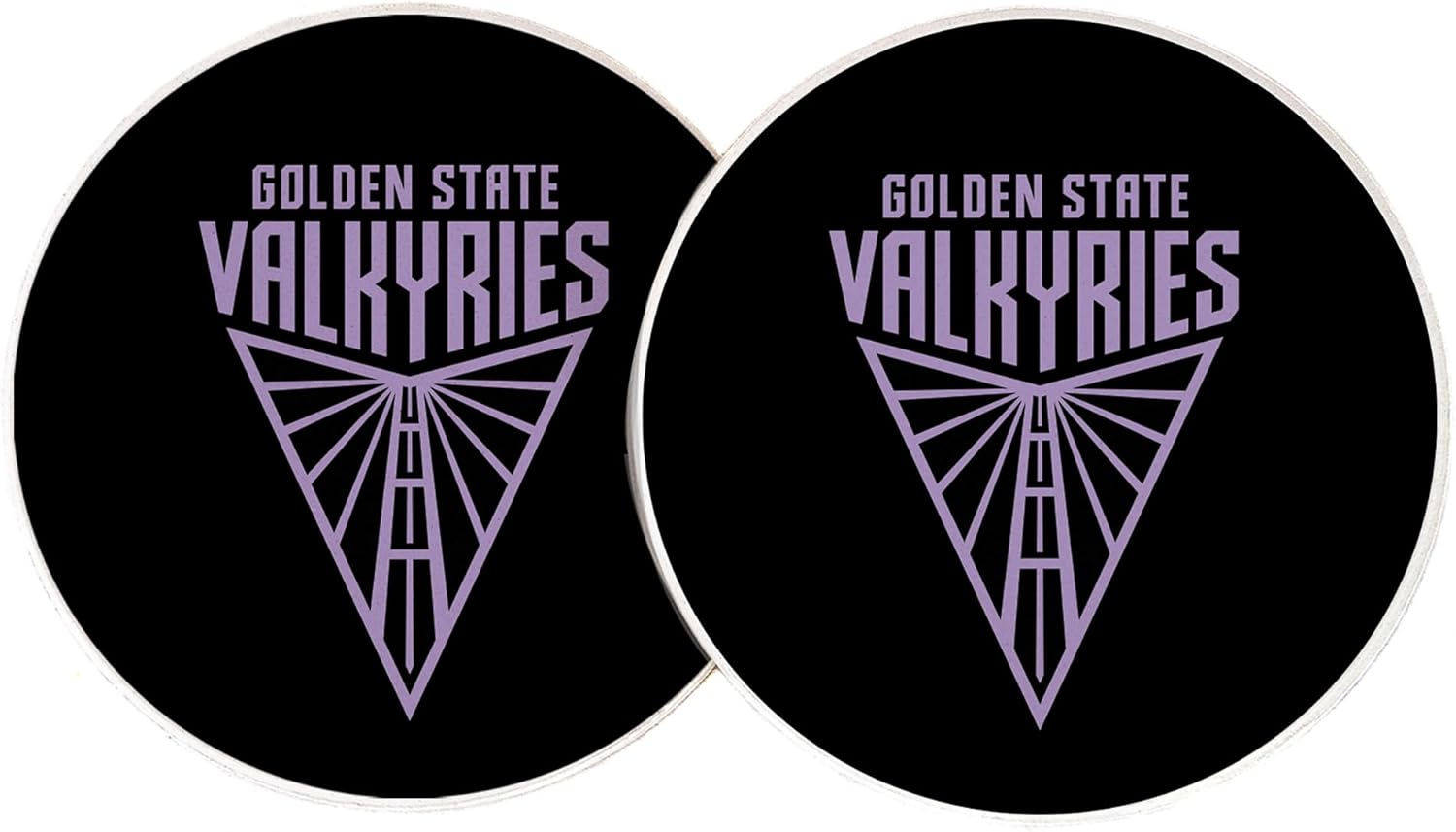 Desert Cactus Golden State Valkyries Car Accessories WNBA Women's Basketball League Absorbent Sandstone Cup Coasters Licensed Product Set of 2 (Design B)