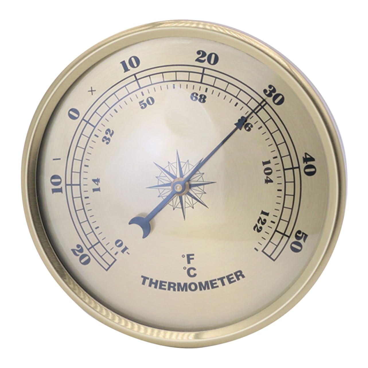 Artibetter 5piezas De Metal Redondo Para Medición De Temperatura Interior y Exterior Dispositivo Preciso y Compacto Para Jardines y Hogar