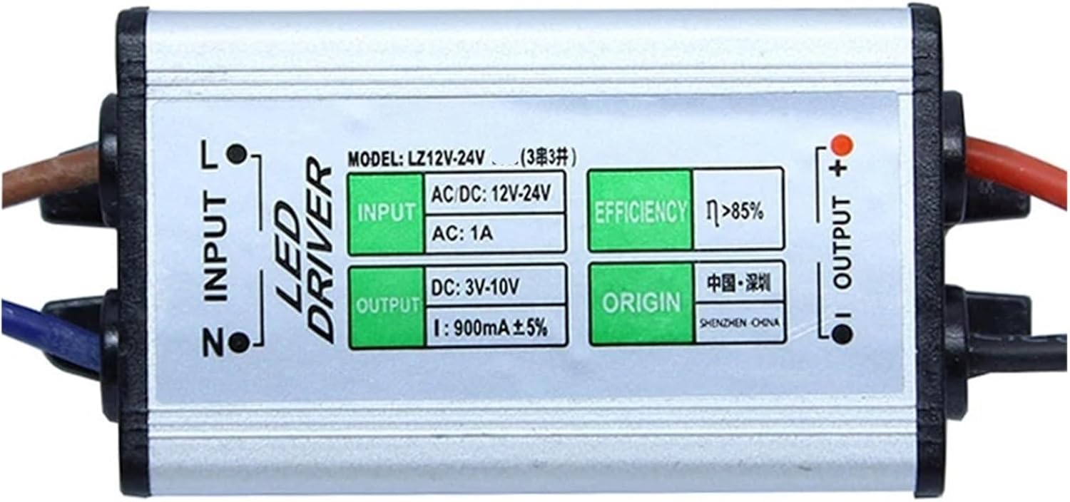 DC 12V-24V 10W 20W 30W 50W LED Waterproof IP67 LED Driver, Power Adapter, Lighting Transformer, Suitable for 10W 20W 30W 50W LED Chips.(20W)
