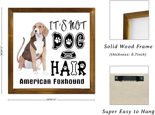 Vista 9 de Letrero de madera con texto en inglés «It's Not Dog Hair» («It's Not Dog Hair» American Bully Dog Dog), regalo decorativo para la pared del hogar