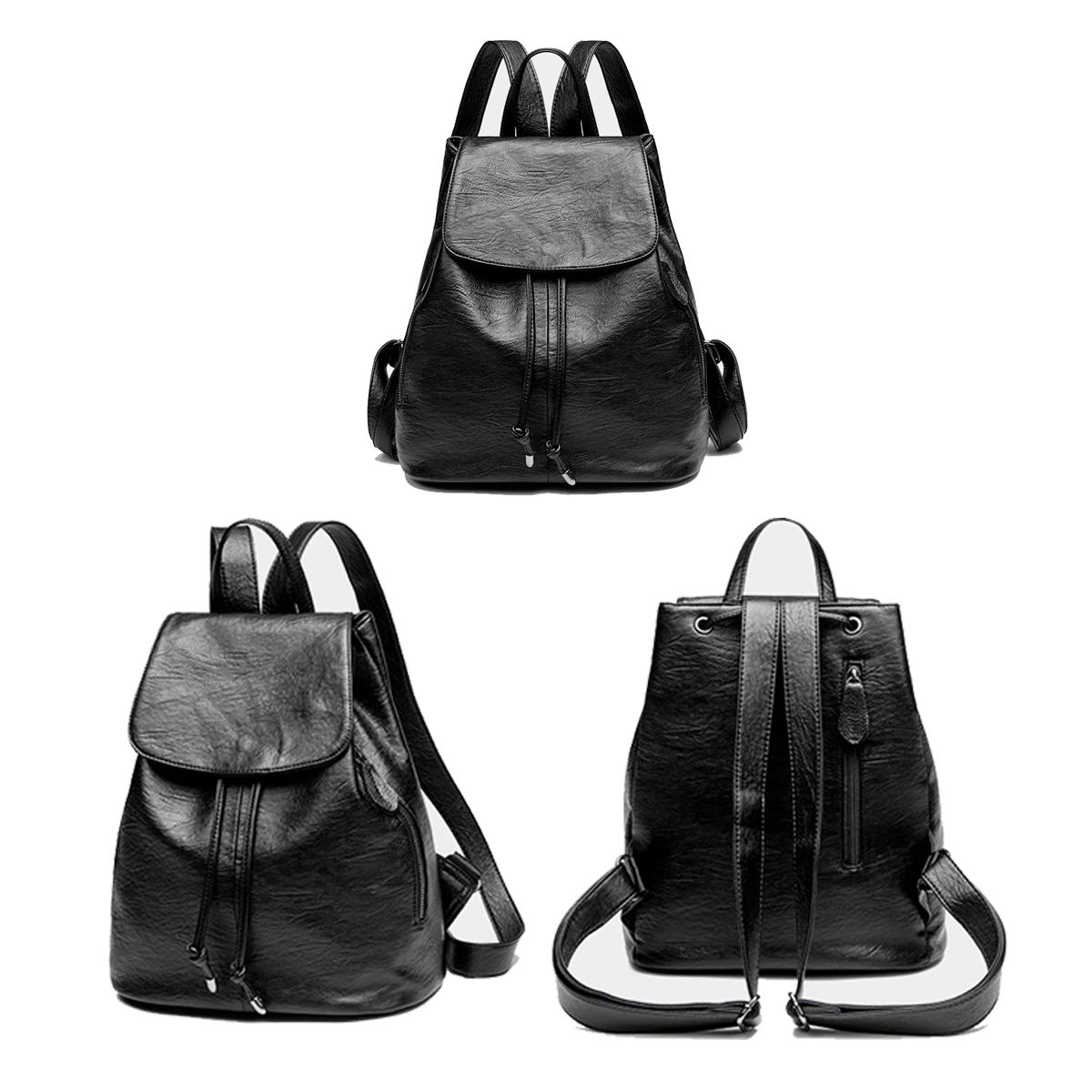 Mujer Bolsos mochila Moda Cuero Impermeable Casual Viaje Escuela mochilas