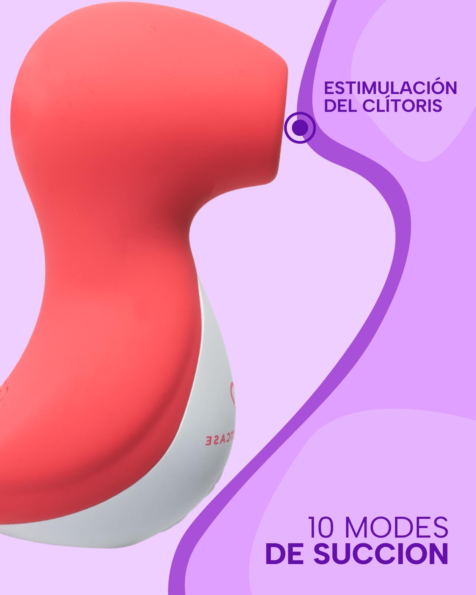 MySecretCase Estimulador de Clítoris Femenino Succionador de Clítoris Femenino 10 Modo Succión Masturbador Mujer Juguetes Sexuales Mujer Consoladores.. Para Mujer con Vibración Vibrador Pequeño