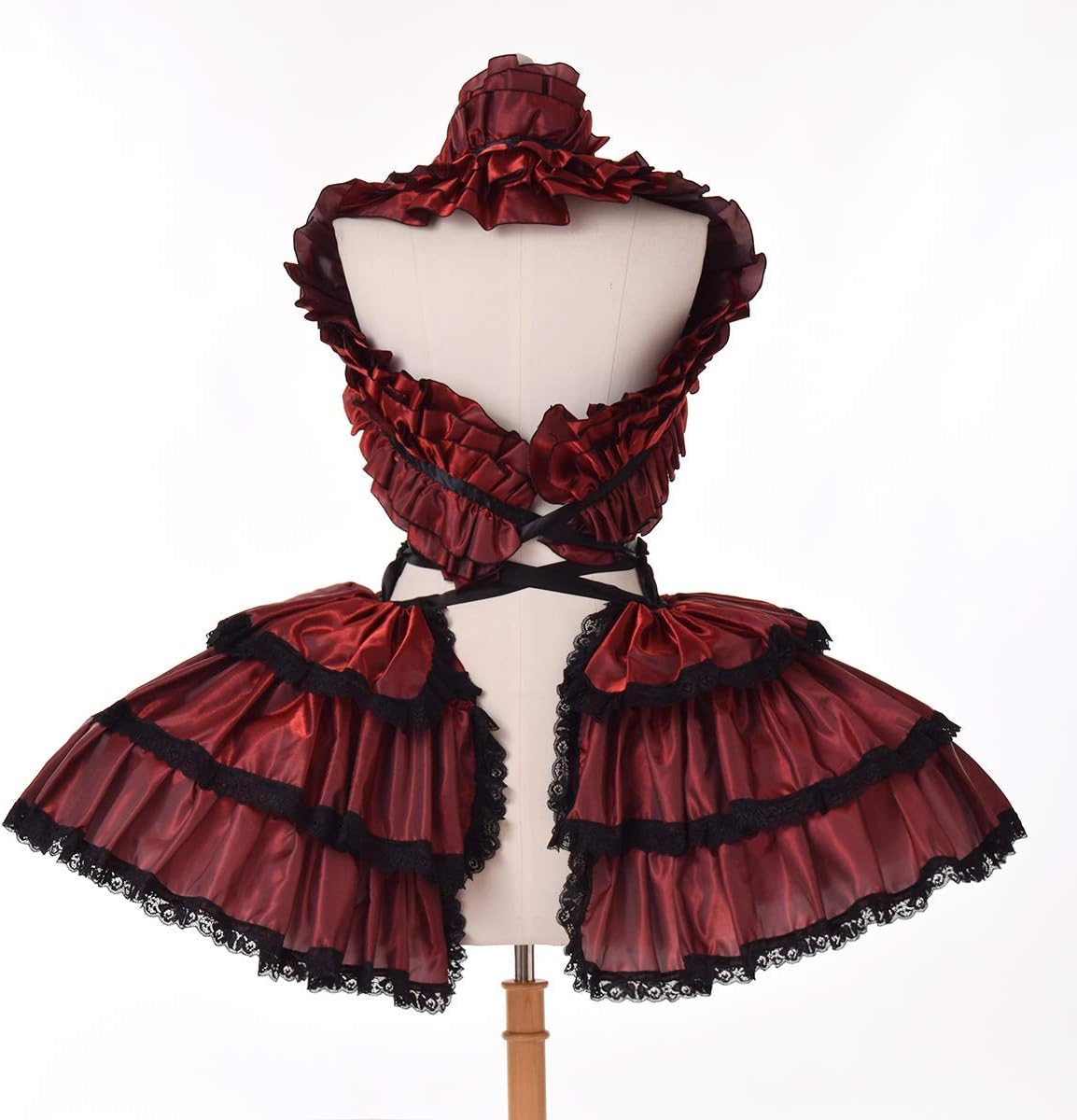 COSDREAMER Women Victorian Petticoat Gothic Steampunk Ruffles Corset Crop Hoop Skirt - Image 6