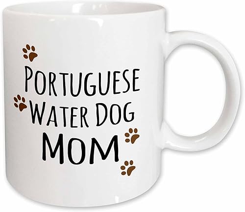 Vista 10 de 3dRose Taza de perro de agua portuguesa mamá, 11 onzas, color negro