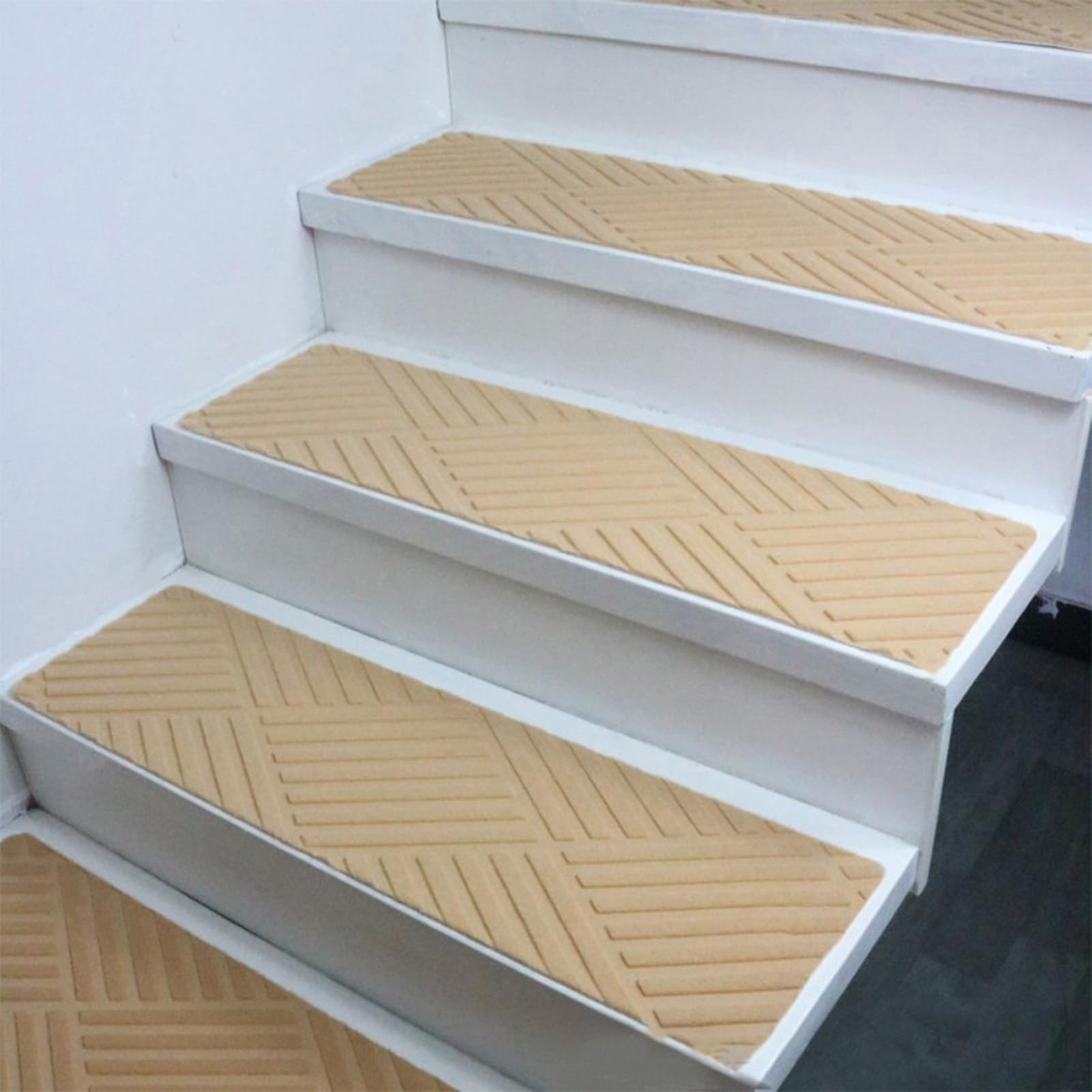 YTBHSHXZ stair treads， Stair Treads 15 Pack 8" X 30" Non-Slip Peel and Stick Runners Indoor(16)