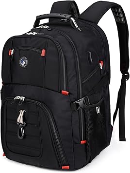 36% off: SHRRADOO Extra Large 50L Travel Laptop Backpack with USB Charging Port, College High School Backpack …