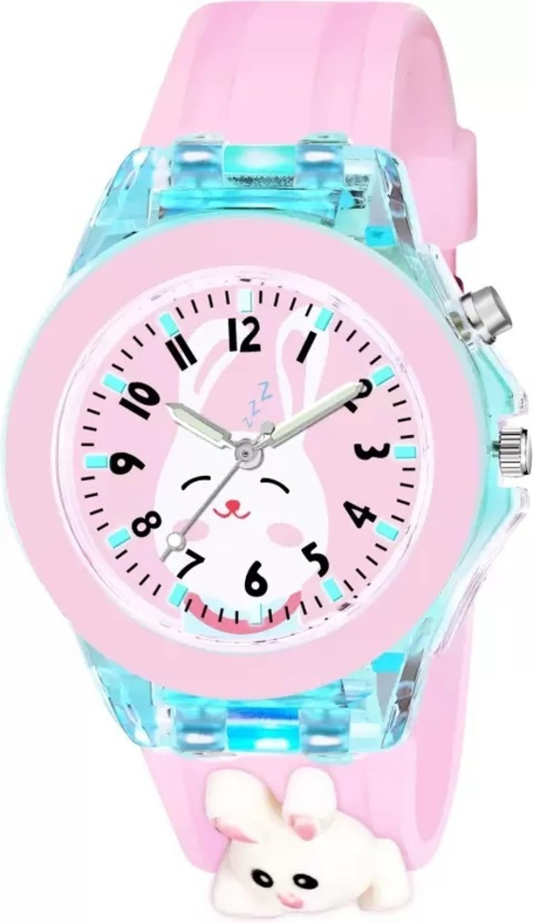 Oculus Silicone 3D Flying Unicorn Children Kids Girls Multi Color Analog Led Lights Watch For Girls Kids Watch Gift Birthday Baby Girl Watch Suitable Girls Of Age 3-13 Years (Pink Rabbit) (B0CZDRSV1H) Amazon Price History, Amazon Price Tracker
