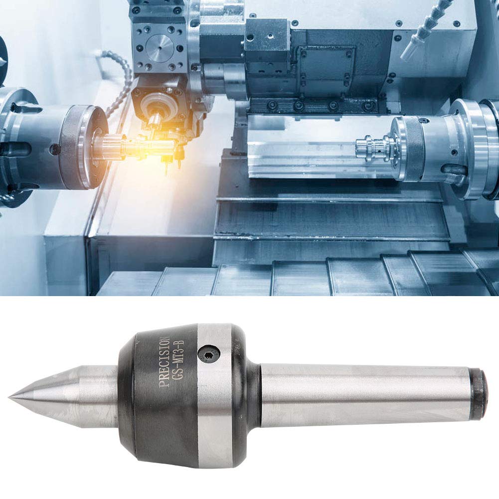 MT3 Live Center Taper, Torno CNC para trabajo pesado Reemplazo de herramienta de torneado de contrapunto de rodamiento giratorio de alta velocidad, precisión 0.005 con herramienta CNC de tornos de com