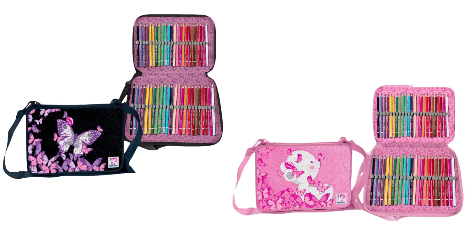 TINTA UNITA Astuccio maxi con tracolla 1zip Young People Glamour 48 Pastelli (1 PEZZO RANDOM)