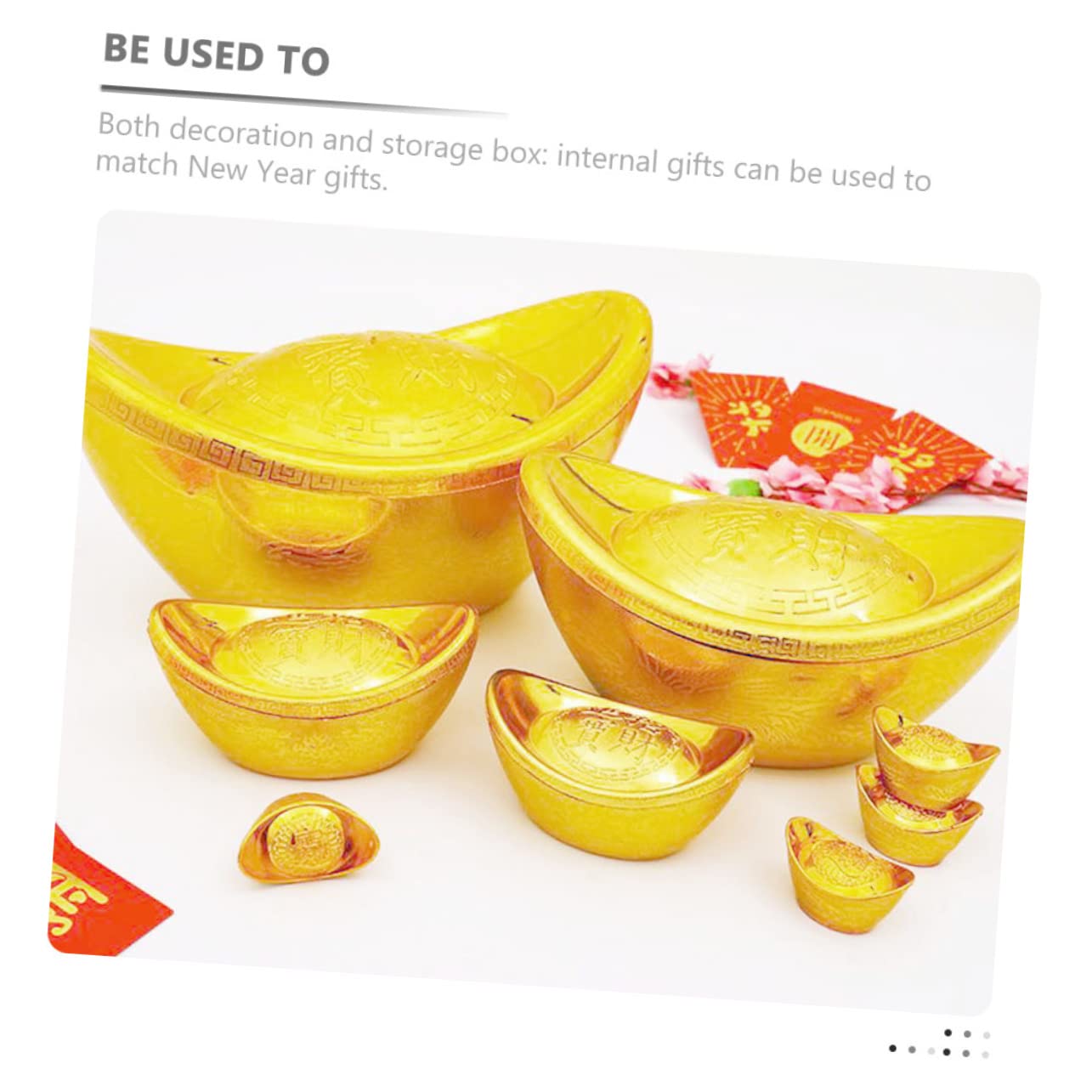 TOPBATHY 3St Yuanbao-Tischschmuck chinesisch neujahr chinesische neujahrsdekoration Yuan Bao Reichtum Barren chinesische Dekoration tischdeko Feng Shui Desktop-Ornament Plastik