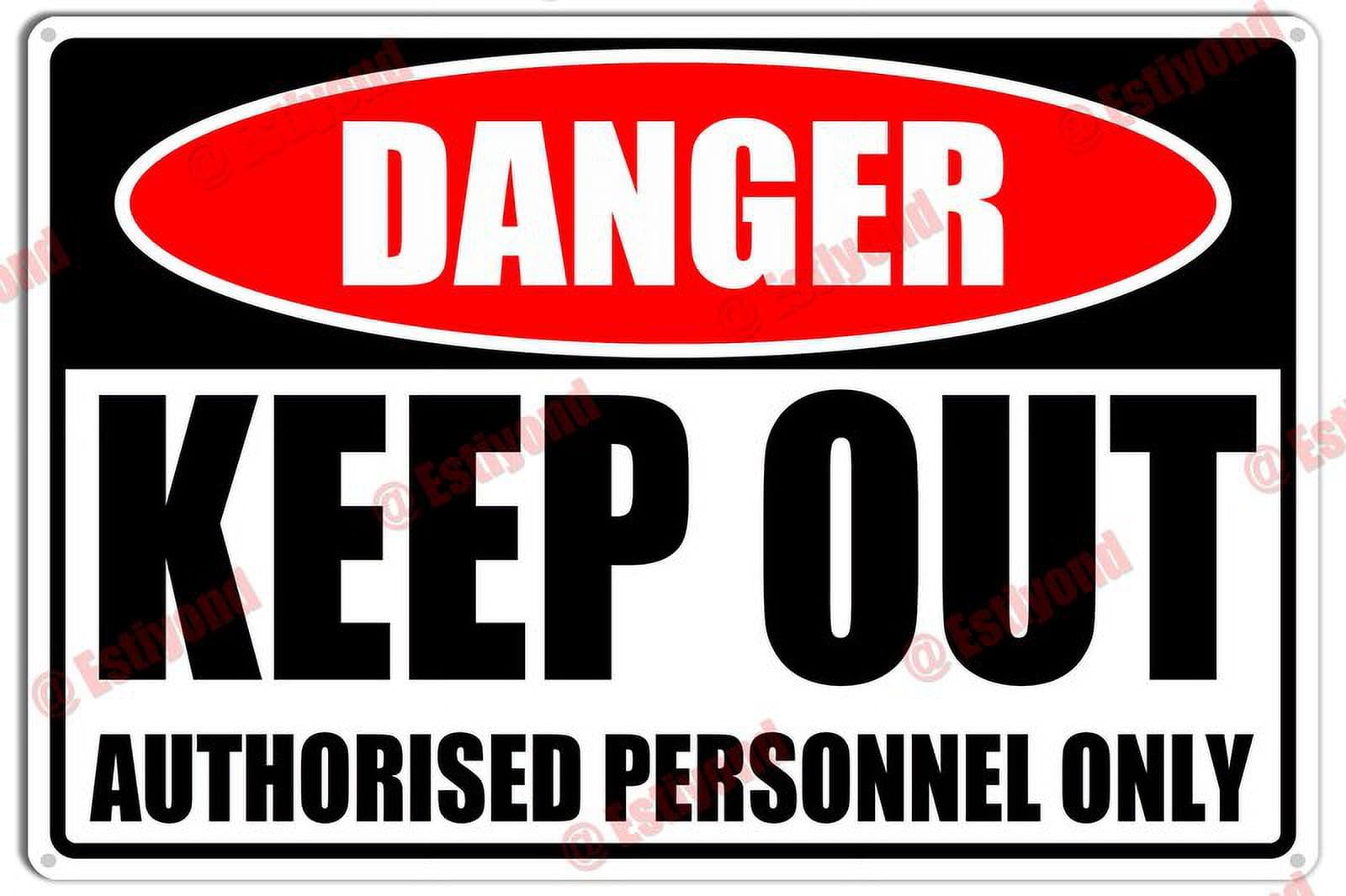 peiyeety KeepAuthorised Personnel Only Caution Warning Notice Aluminum Metal Sign 8"X12"