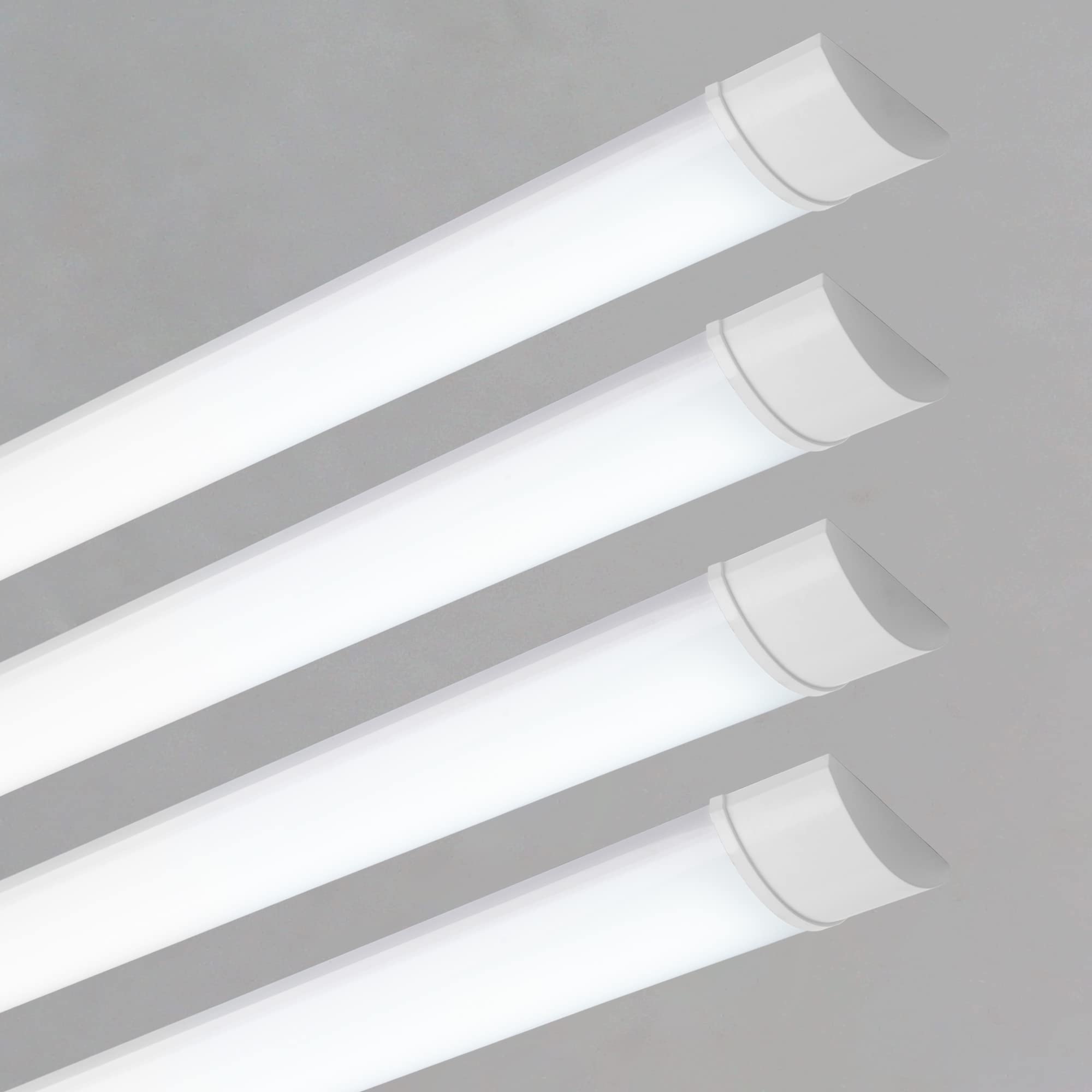 Lot de 4 Reglette LED 120cm 34W 3750lm Blanc Froid 6500K Plafonnier LED pour Garage Entrepôt