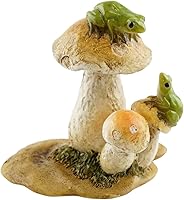 Vista 1 de Top Collection Jardín de hadas en miniatura y terrario Mini ranas en la estatua de los hongos