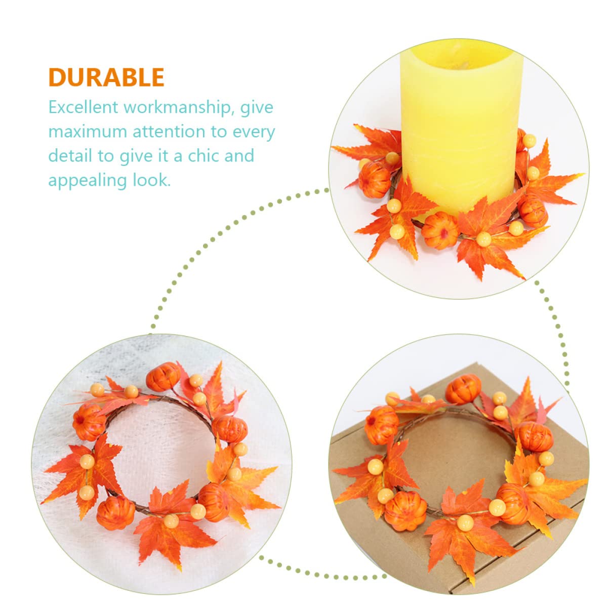 Cabilock 4 Juegos De Velas De Halloween con Forma De Y Hojas De Arce para Decoración De Fiestas De Navidad Y Acción De Gracias (4 Unidades)