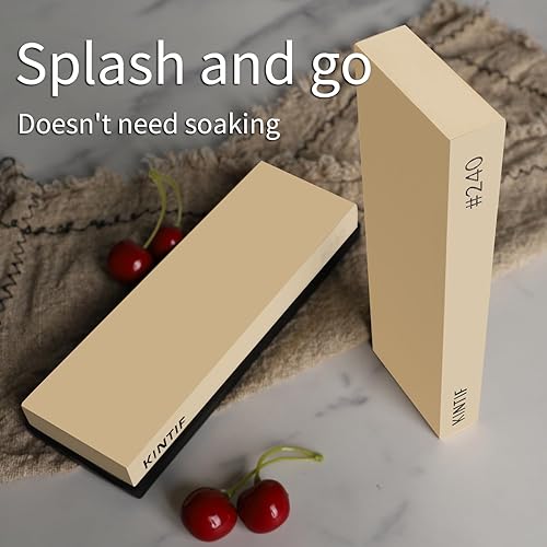 Miniatura 4 de La piedra afiladora de cuchillos de piedra de afilar corta rápidamente salpicaduras y desaparecer sin necesidad de remojar afilador de cuchillos de