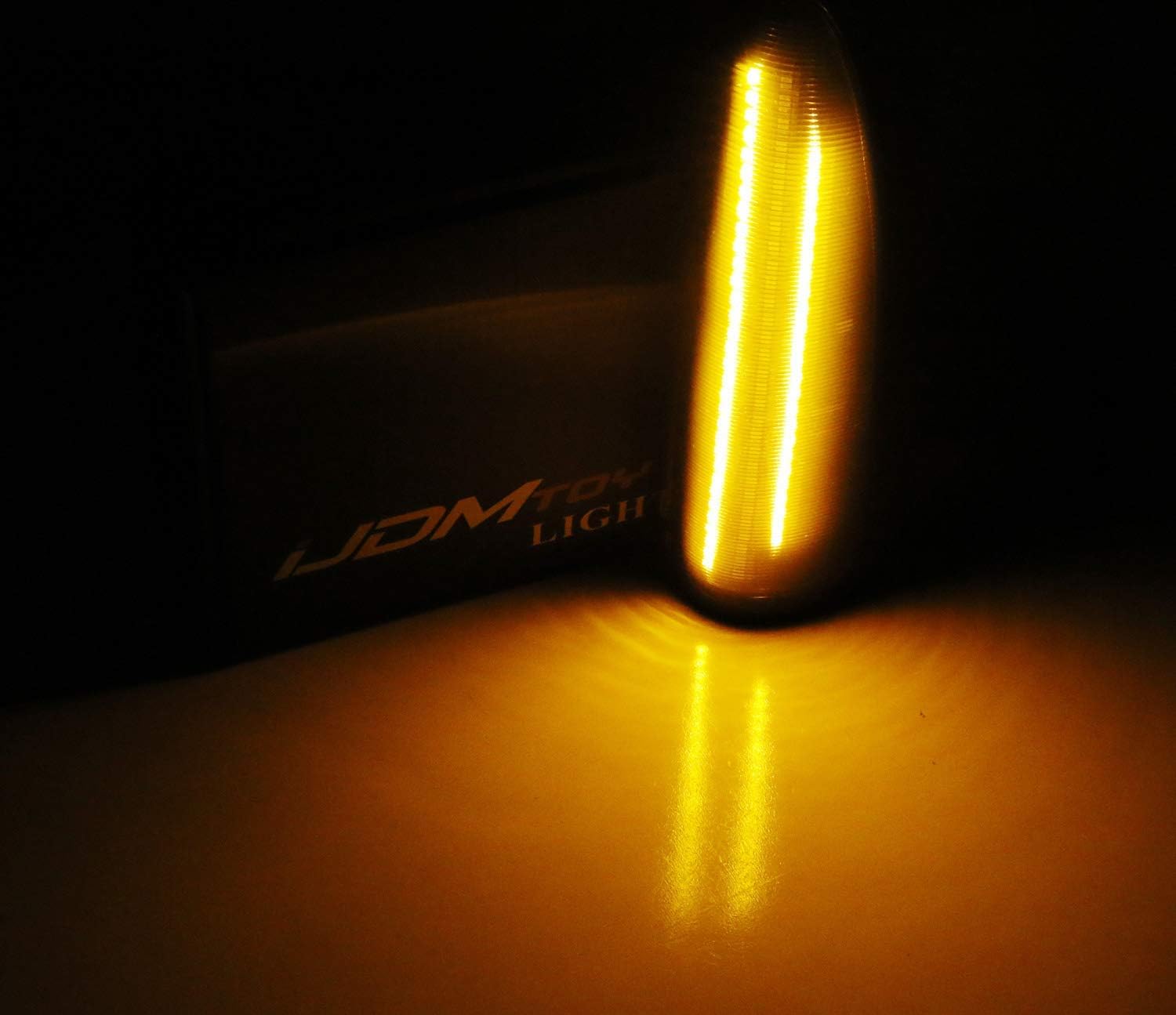 iJDMTOY Switchback LED Side Mirror Marker Lamps Compatible With 2003-2007 Ford F250 F350 Superduty, 2000-2005 Ford Excursion, (2) Clear Lens, White LED Parking Light, Amber LED Turn Signal Light