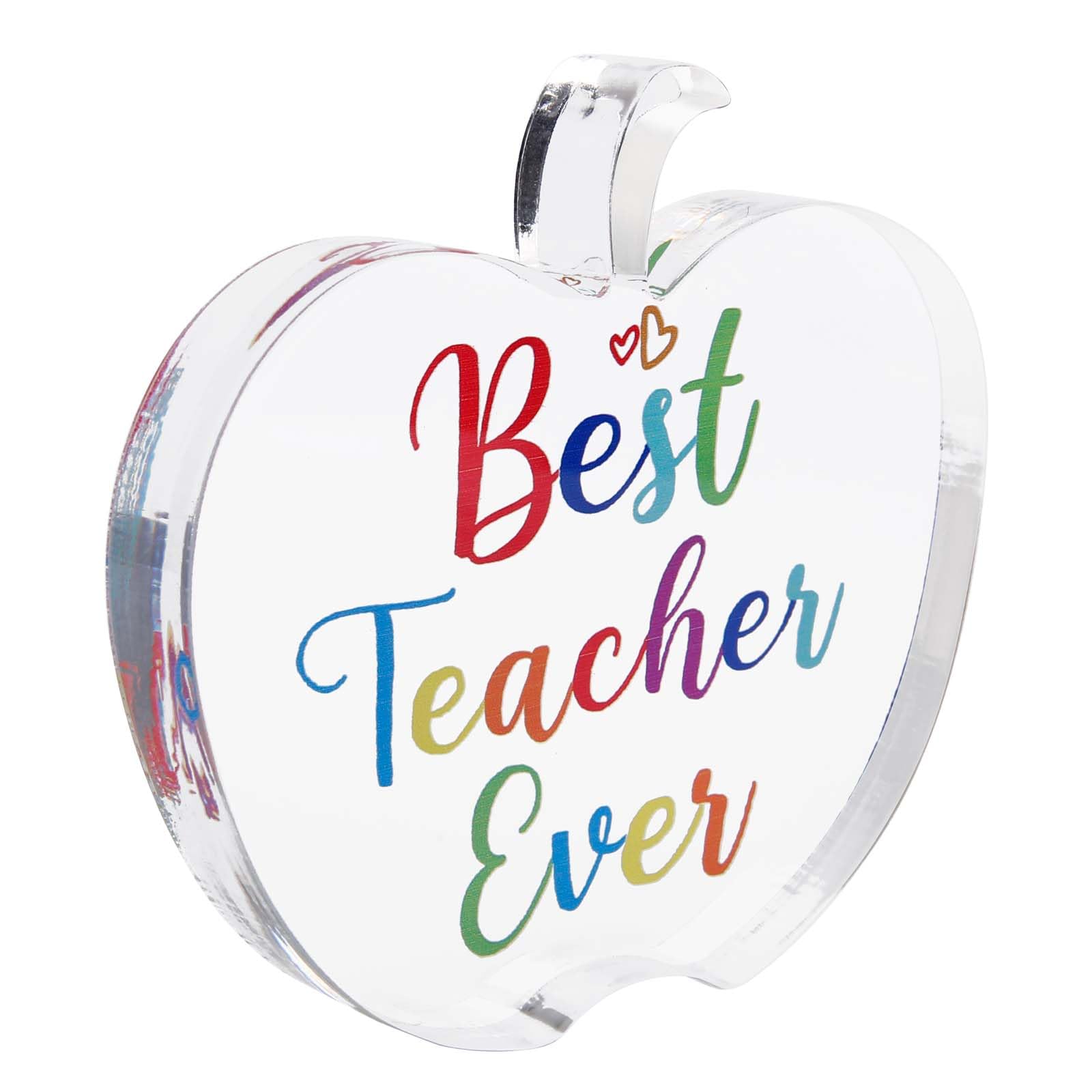 LOOPESEngraved Acrylic Apple Teacher Appreciation Gift for Women, Men - Best for Teacher Leaving, Graduation, Birthday, Christmas