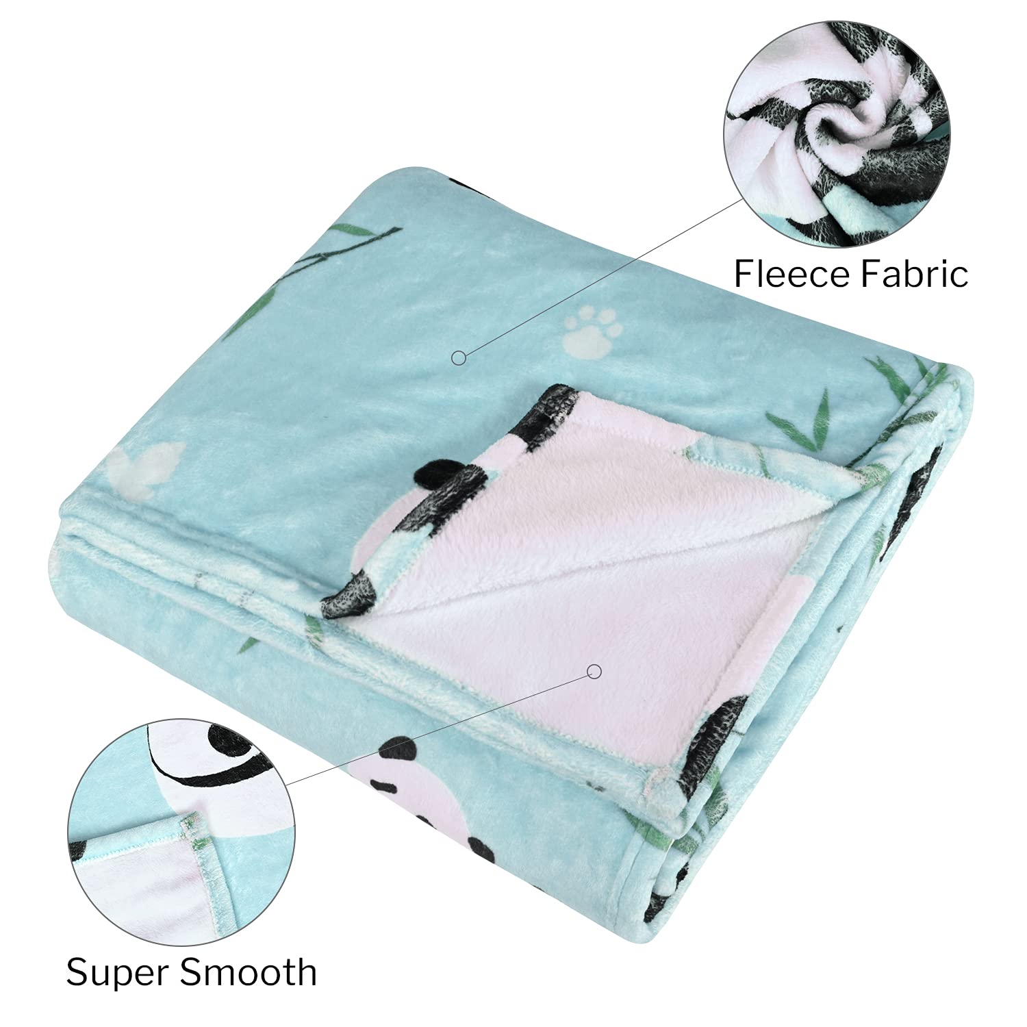 Amazon.co.jp: RosieLily パンダブランケット 大人用 パンダ