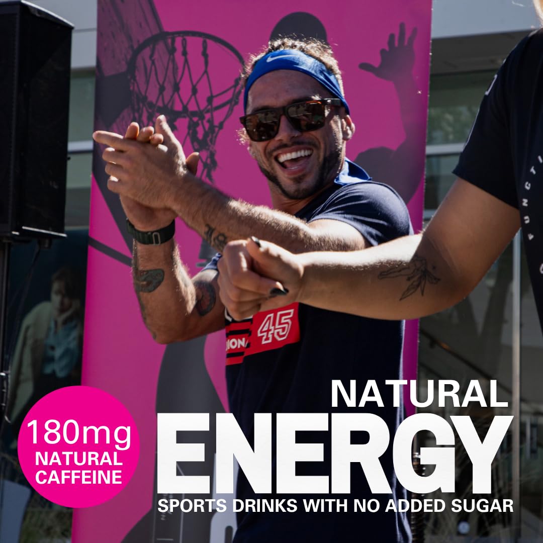 Pure Fuel Healthy Energy Drinks Limitless Lemonade - Sports Drinks - Plant Based - 180mg Natural Caffeine - 12pk x 16.9 fl oz