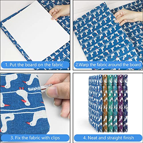 85 x 11 inch fabric backing board poster boards and plastic alligator clips for folding and storing cloth straight fabric storage boards-100 set