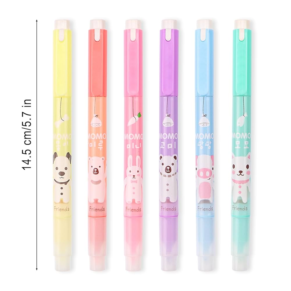 ⭐️蛍光ペン パステルカラー かわいい パステル蛍光ペン にじまない 6本セット Amazon.co.jp: 蛍光ペン パステルカラー 蛍光ペン 6本セット