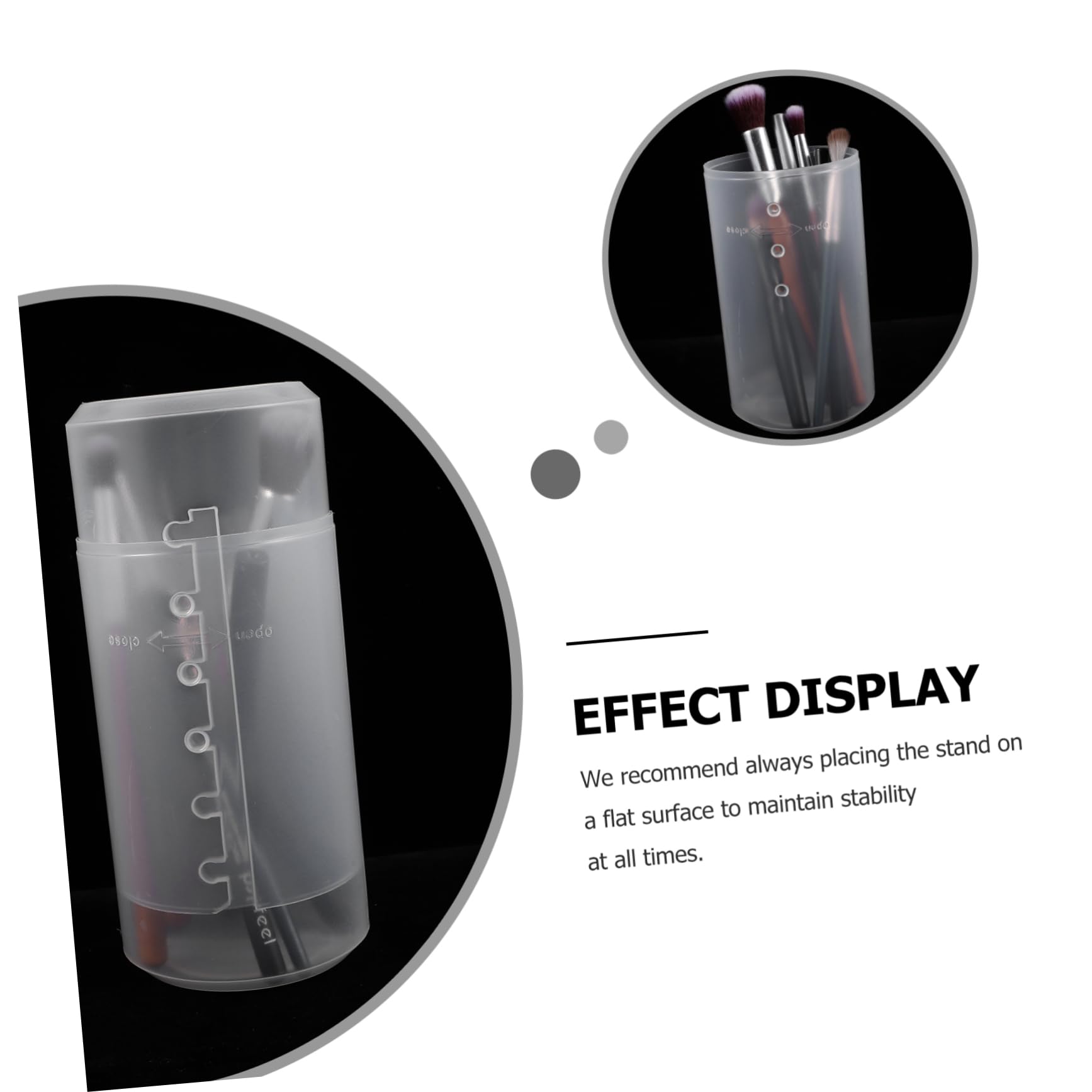 HAKIDZEL 3pcs Makeup Brush Holders Proof Waterproof Storage Containers for Women