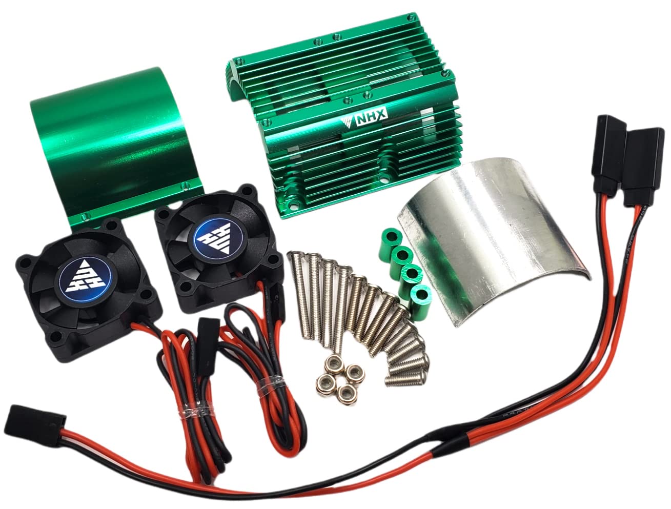 Disipador Térmico Con Doble Ventilador Para Motor RC 1/8 – NHX RC V2, 28000 Rpm, Color Azul