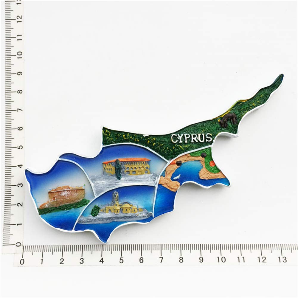 Kaart Stijl Cyprus Koelkast Magneet Reizen Souvenir Thuis Keuken