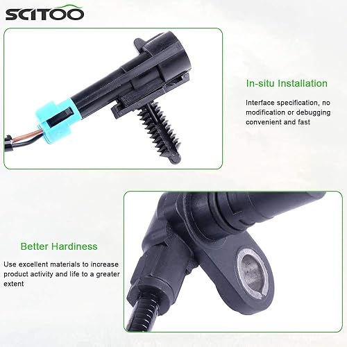 Miniatura 2 de SCITOO 1 sensor de velocidad de rueda ABS trasero izquierdo o derecho apto para 2007-2013 para Cadillac Escalade EXT 2007-2013 para Chevy Suburban
