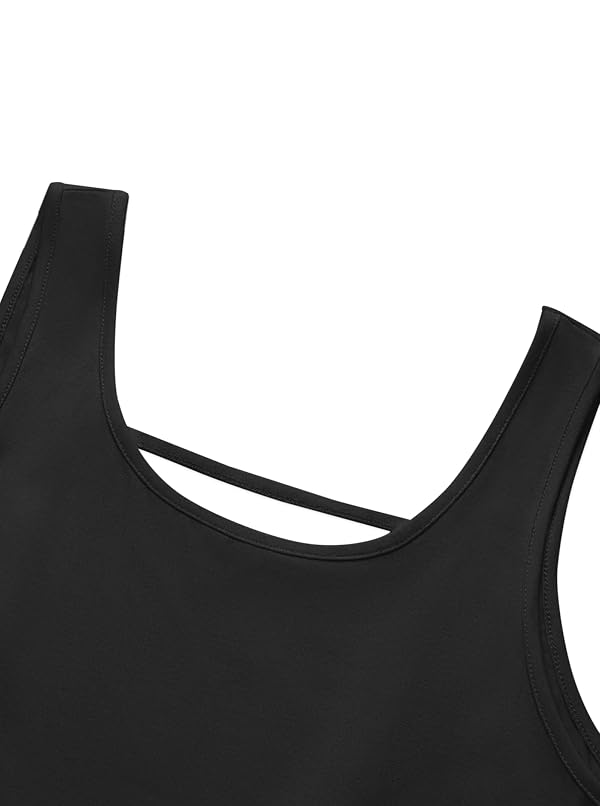 Open Back Workout Tank Tops Loose Sleeveless Yoga Gym Shirt Black X-Small by Remidoo - Used condition - Image 3